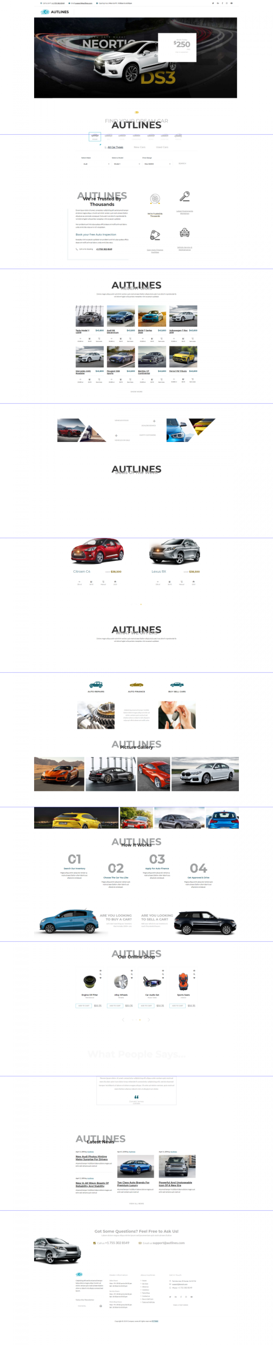 HTML5响应式汽车经销商官网模板
