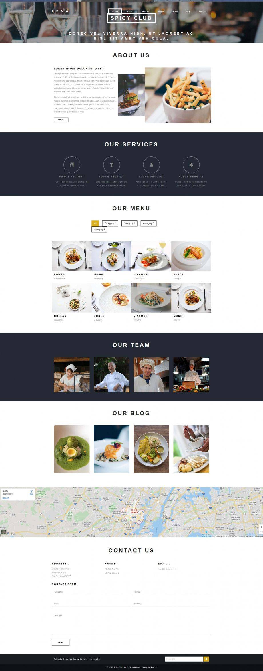 Bootstra响应式的香辛美食餐馆网站模板