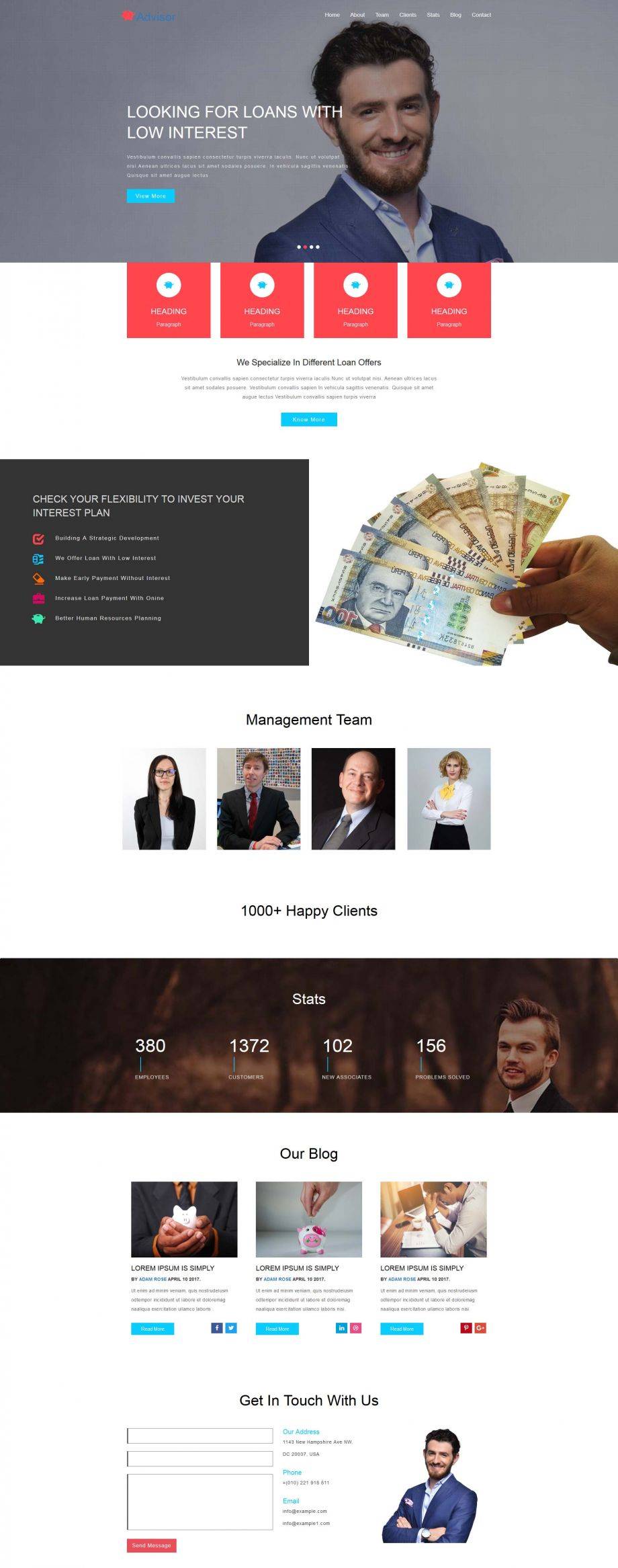 Bootstra响应式的金融投资理财顾问企业网站模板