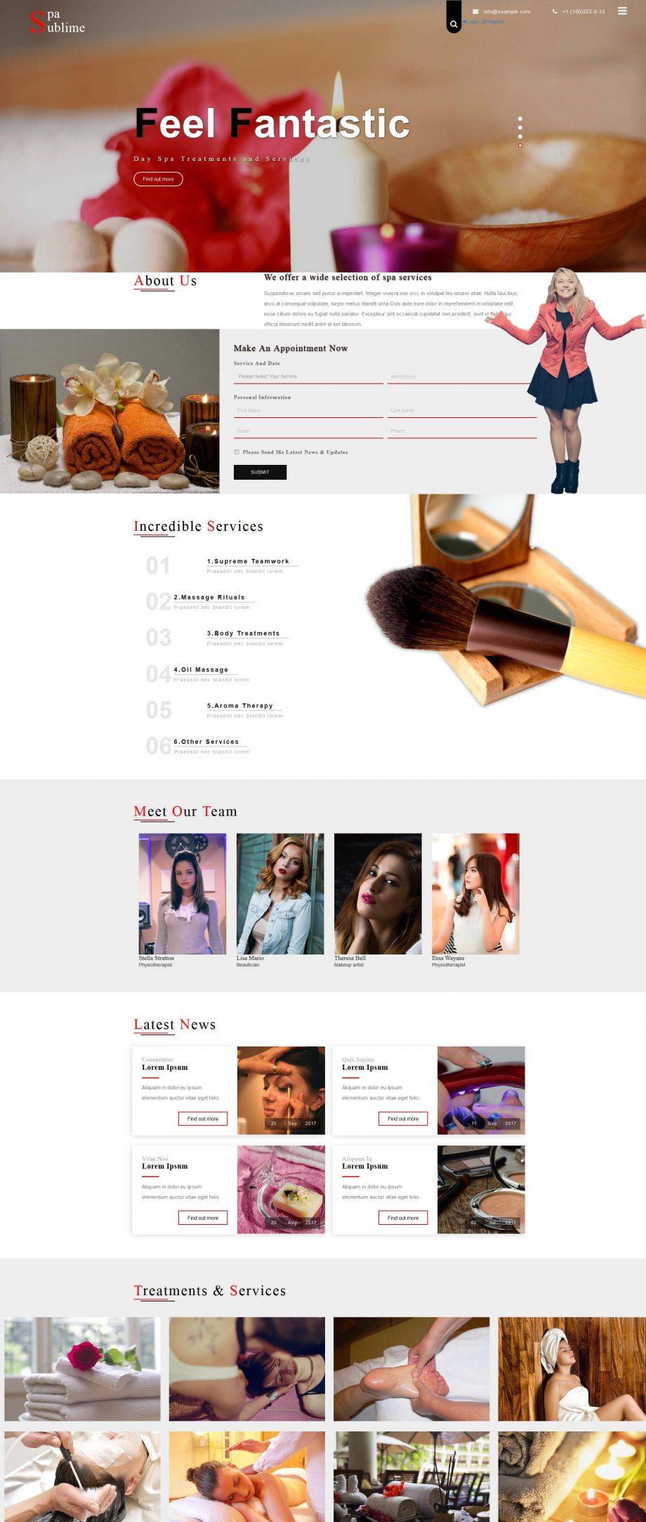 Bootstra响应式的SPA香薰美容行业网站模板