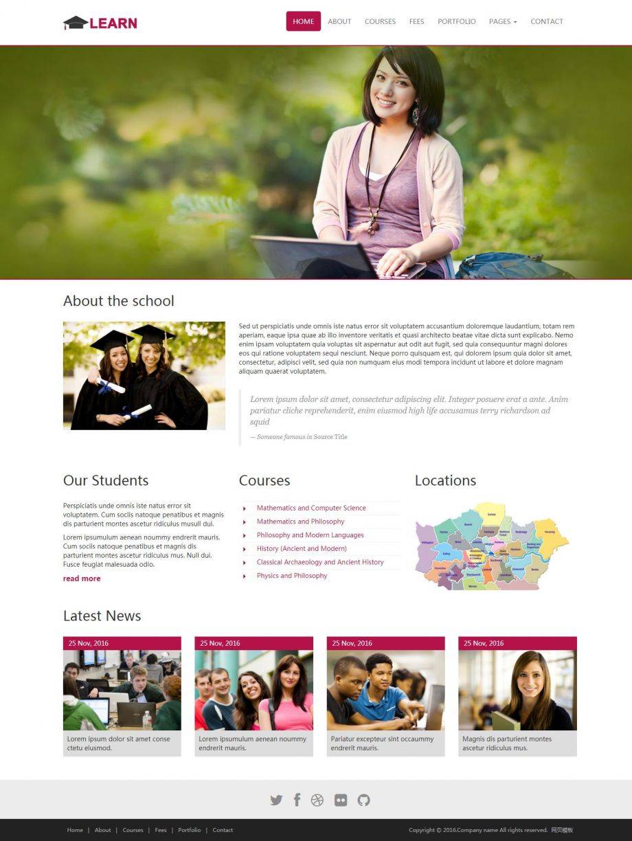 留学培训教育机构网站推广服务模板