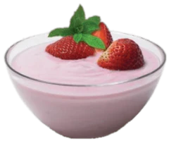 草莓酸奶PNG免抠元素下载