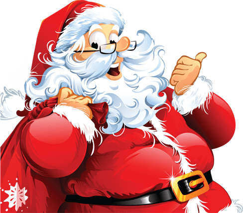 圣诞节背着礼物的圣诞老人PNG免抠元素下载