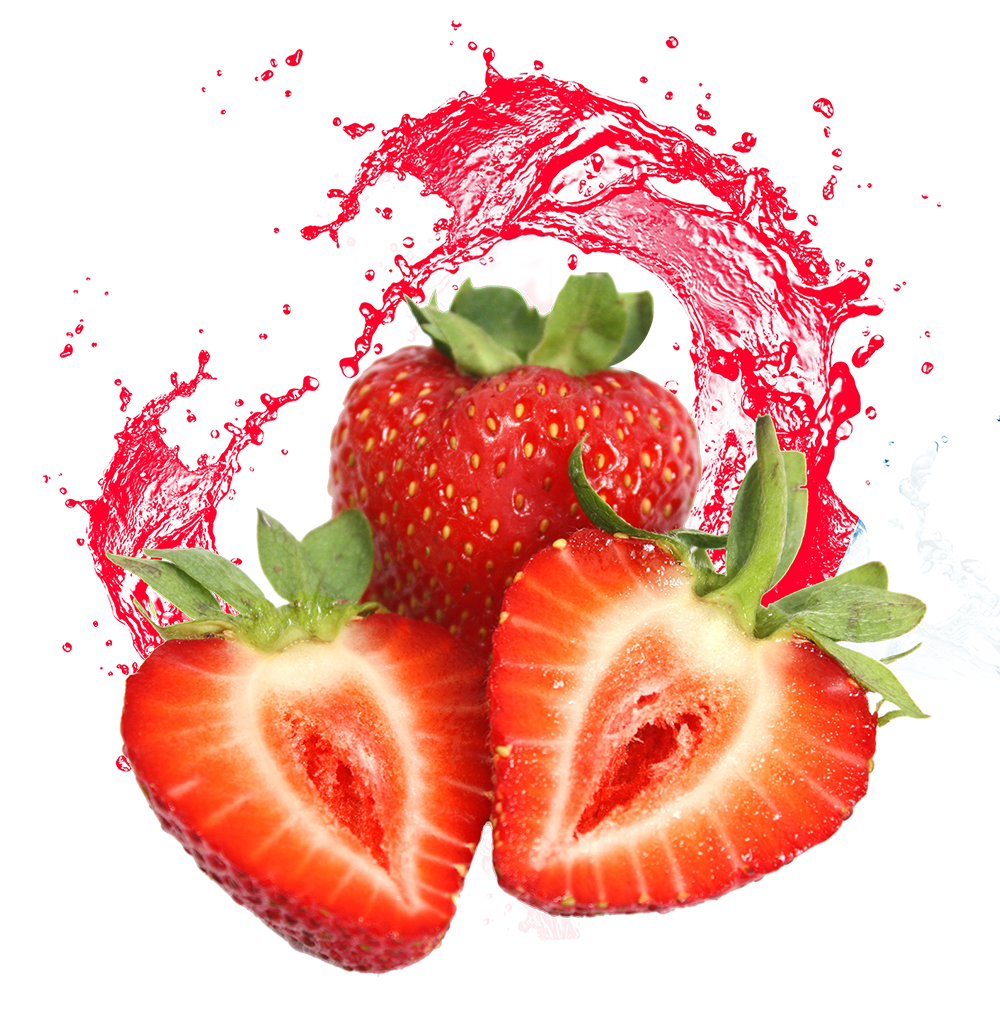 果汁飞溅的草莓PNG免抠元素下载