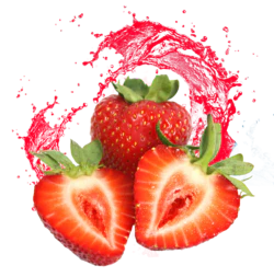 果汁飞溅的草莓PNG免抠元素下载