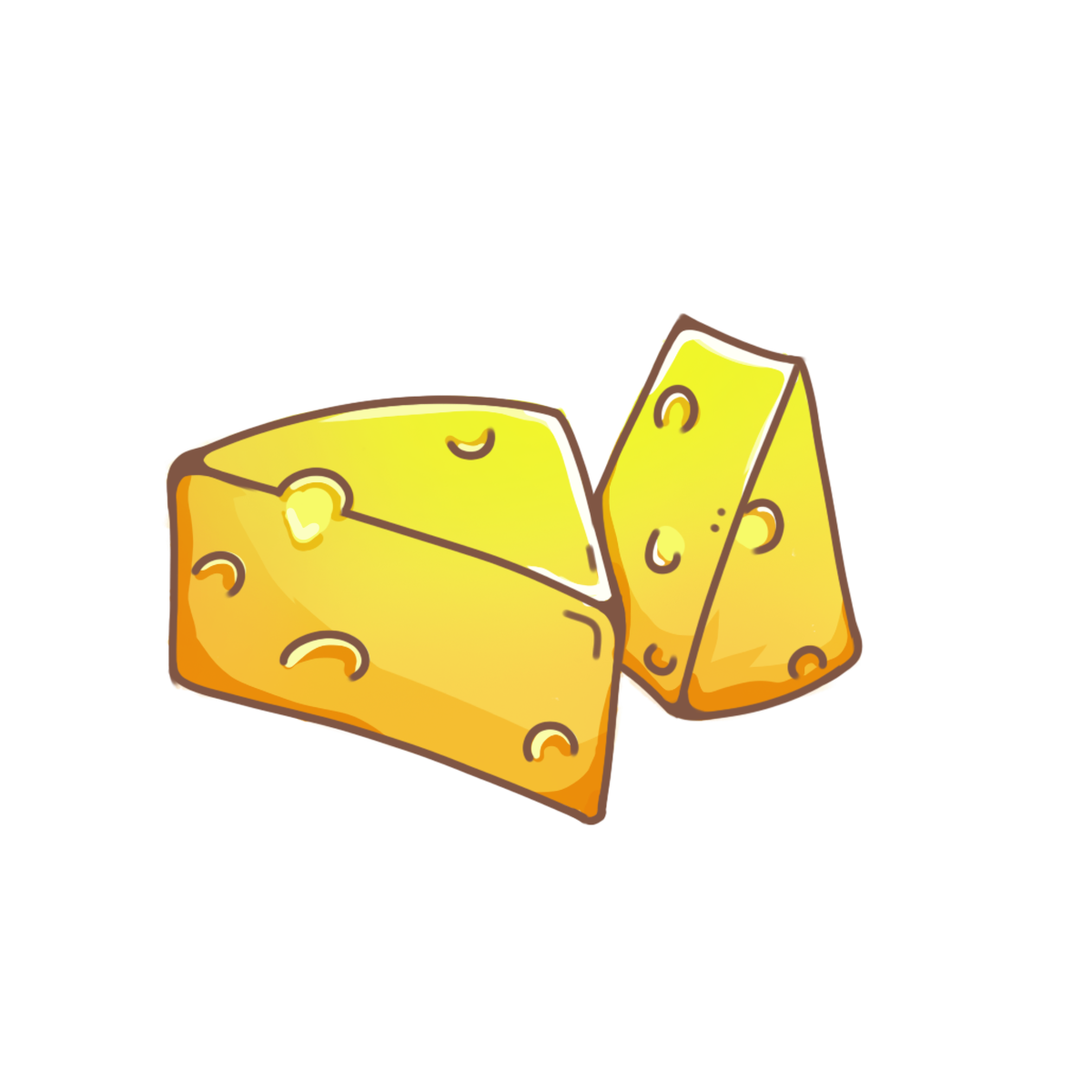 黄色卡通奶酪装饰元素下载