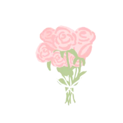 粉色玫瑰花装饰元素下载
