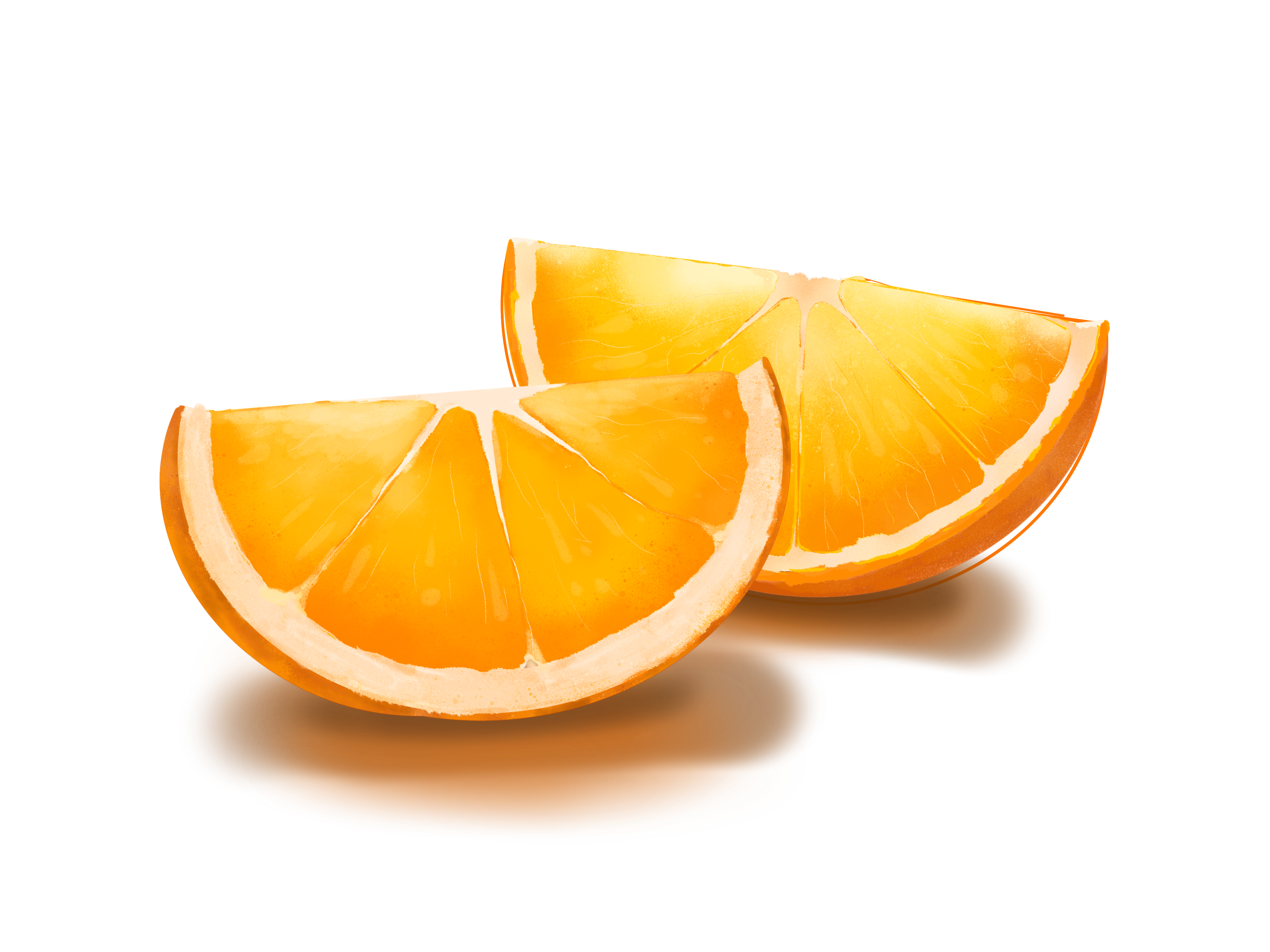 可爱橙子水果装饰元素