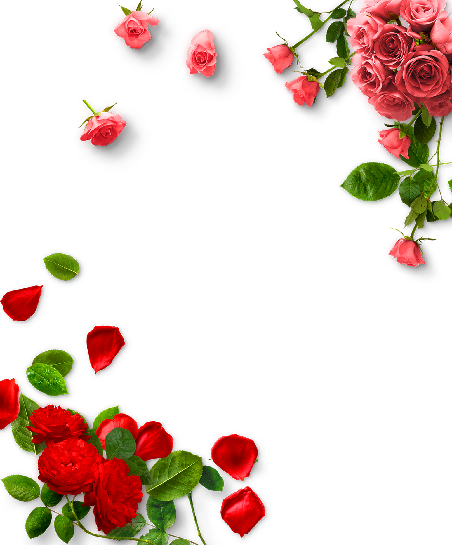 七夕浪漫玫瑰花束背景装饰元素