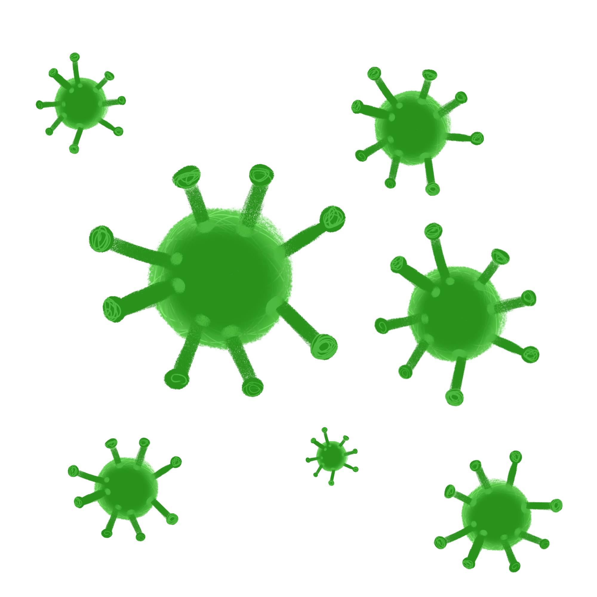3D疫情绿色病毒装饰元素