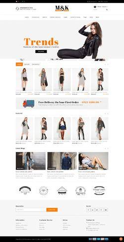 黑色主题时尚男女服装在线商城html网站模板封面图