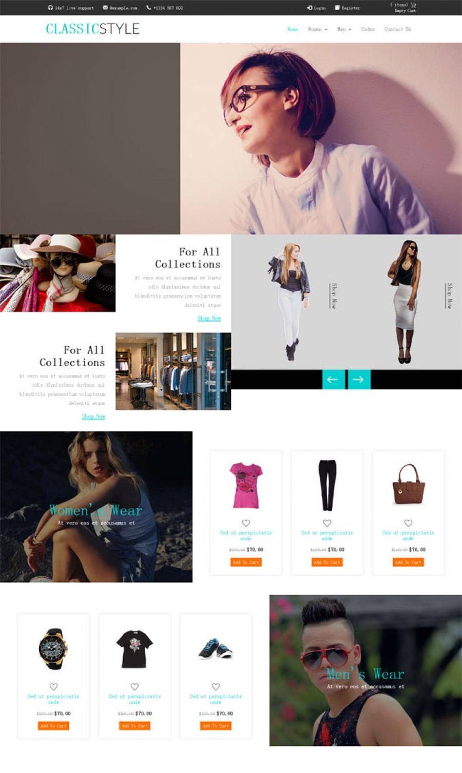 时尚购物网上商城HTML5模板封面图