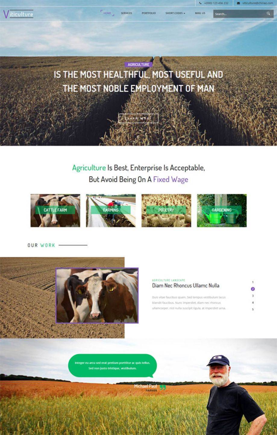 HTML5农业科技网站模板
