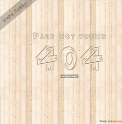 木板背景镂空雕刻404错误提示页面模板封面图