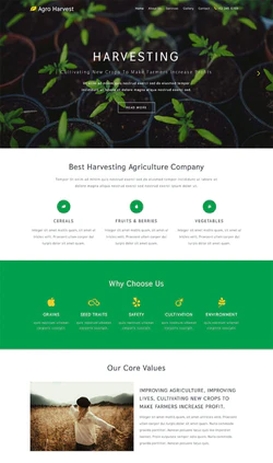 专业的花草种植网页模板封面图