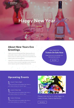 2019年新年快乐专题页面HTML5模板封面图