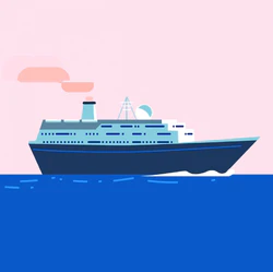 六一儿童节陪家人海上轮船动画代码封面图