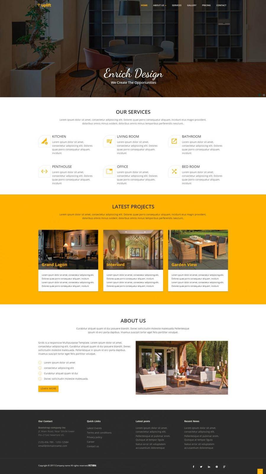 响应式家具公司HTML5模板封面图