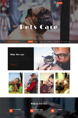 巴哥犬宠物店网站模板封面图