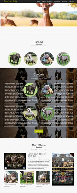  宠物狗乐园响应式网站模板
