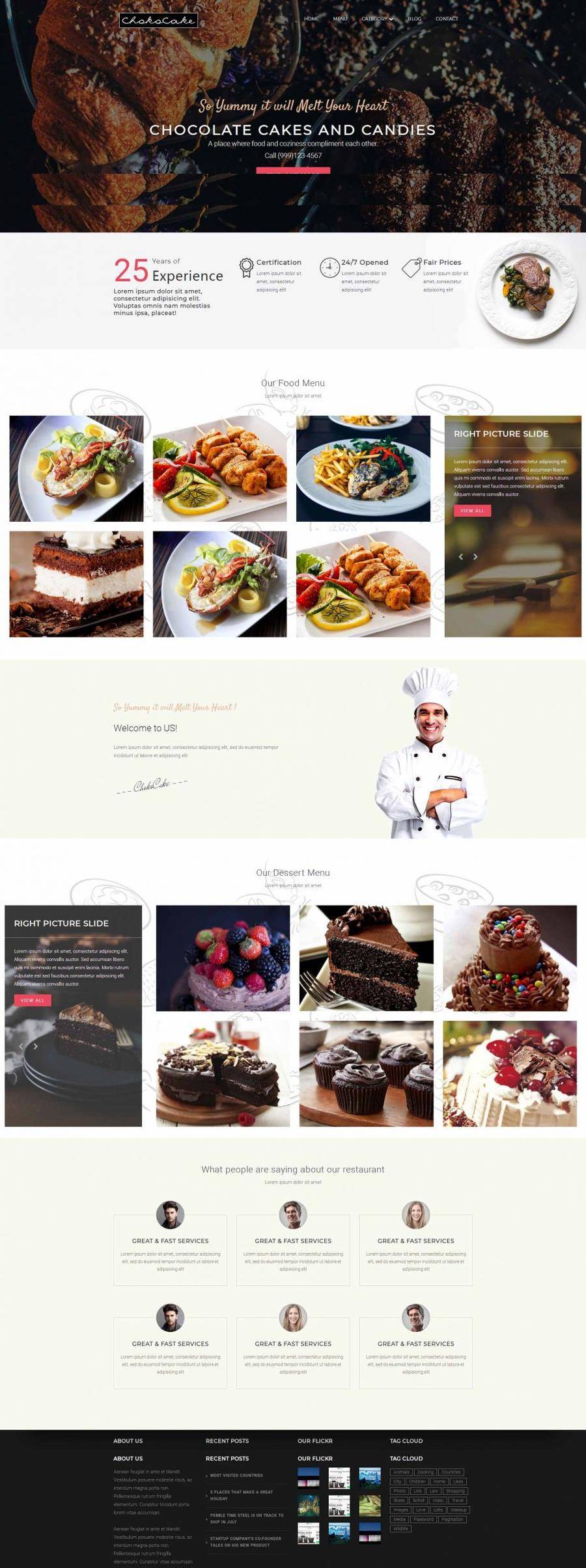 HTML5响应式商城西式美食甜品店网站模板封面图