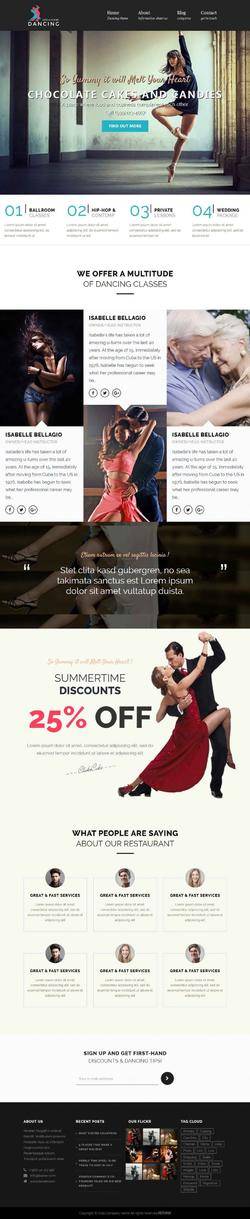 HTML5开发芭蕾舞蹈培训学校官网模板