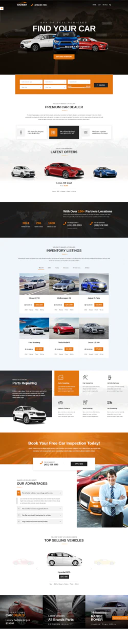 HTML5响应式汽车新车销售与推广网站模板