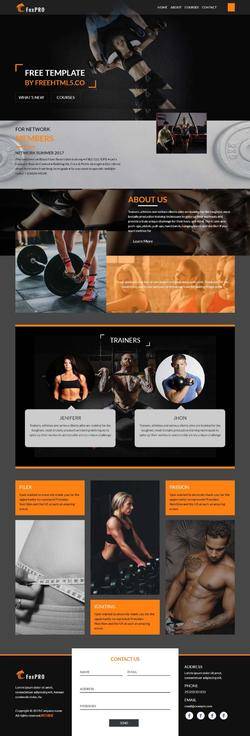 HTML5响应式运动健身中心网站模板