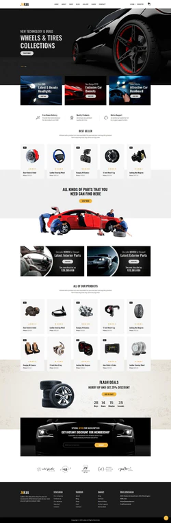 汽车零件销售电商网站HTML模板封面图