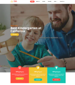 Bootstrap幼儿园儿童教育机构网站模板封面图