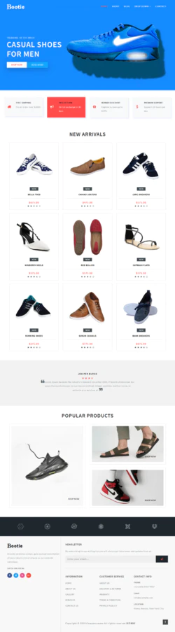 HTML5响应式耐克鞋子电子商务商城网站模板封面图