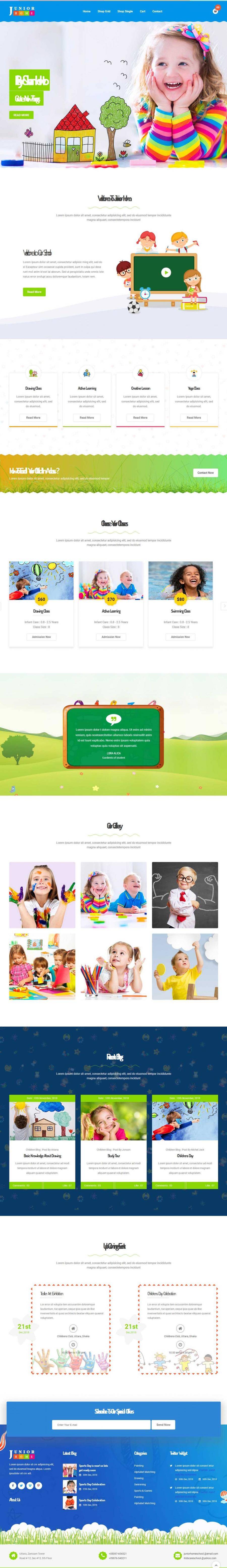 HTML5响应式幼儿园官方网站模板封面图