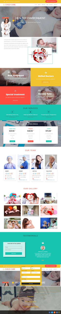 HTML5响应式妇产医院网站模板