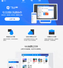 TIM产品官网介绍软件下载页面模板