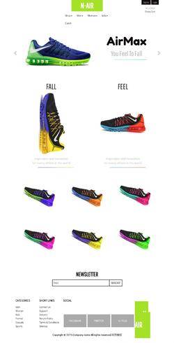 HTML响应式潮流鞋子新品展示单页模板