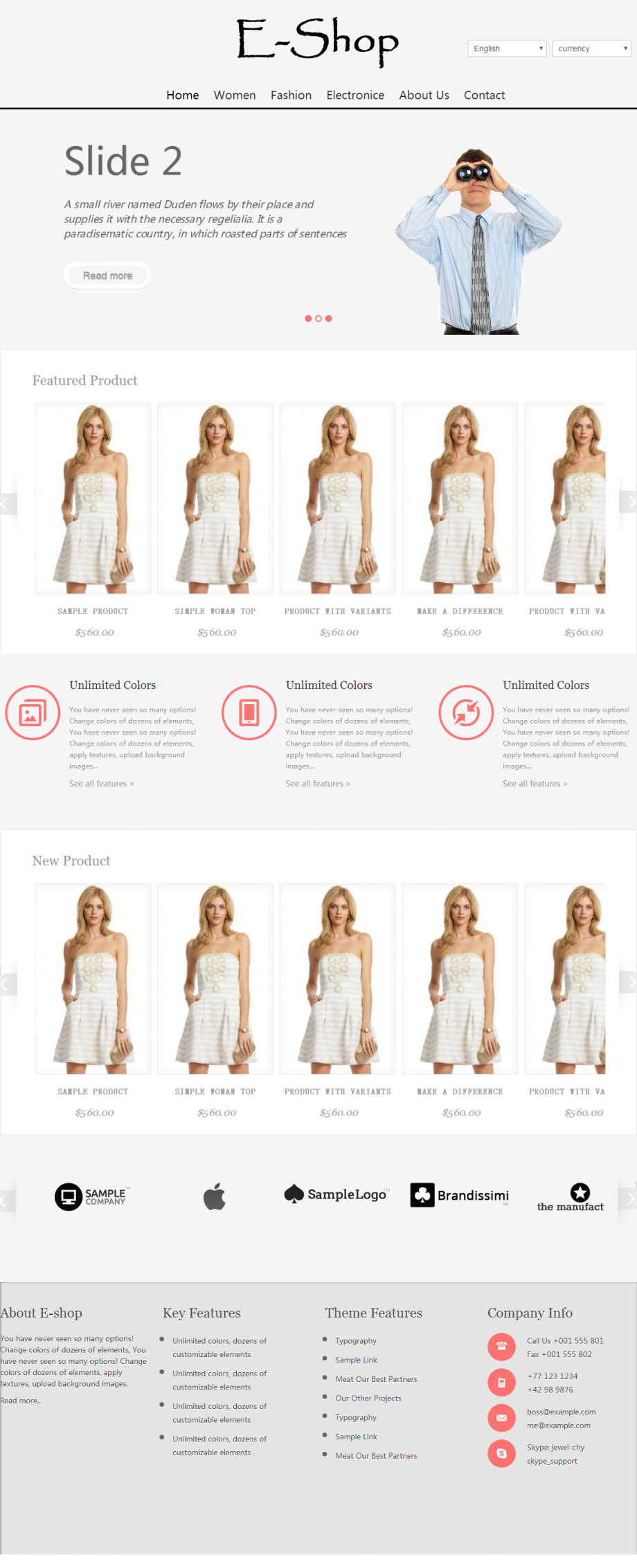 HTML响应式时尚女装在线商城模板