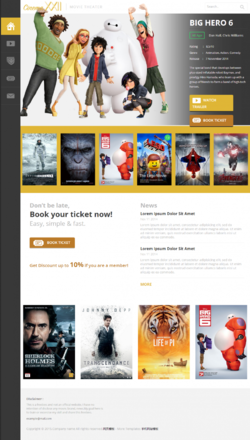 HTML5响应式最新电影预告片抢先看平台网站模板