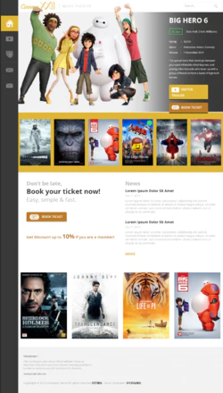 HTML5响应式最新电影预告片抢先看平台网站模板封面图