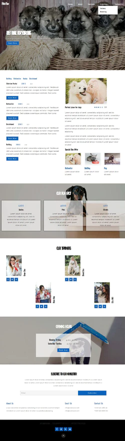 浅色HTML5响应式宠物之家医院网站模板