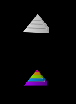 HTML5彩色展示金字塔3D动画五彩特效