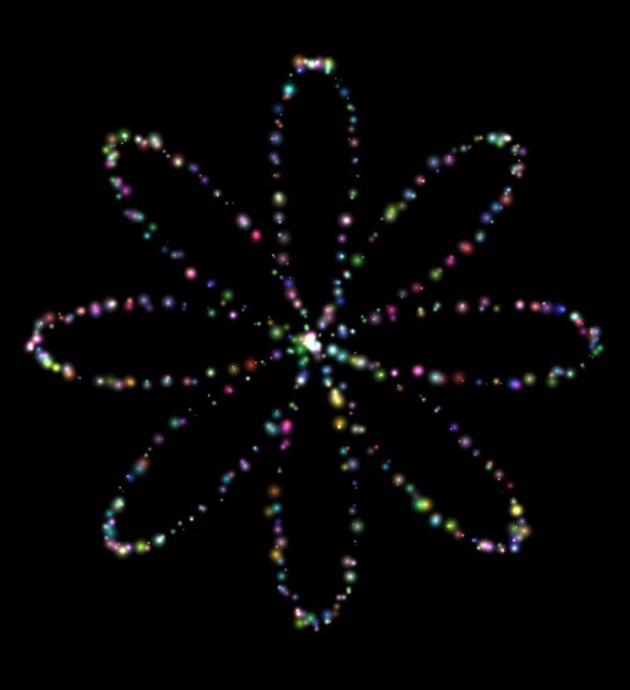 HTML5闪动光源粒子特效花瓣形动画模板