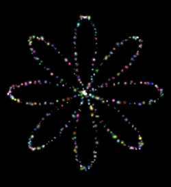 HTML5闪动光源粒子特效花瓣形动画模板封面图