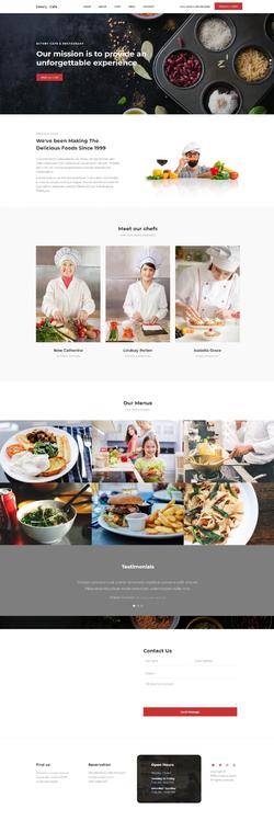 HTML响应式开发西餐餐厅线上官网平台模板