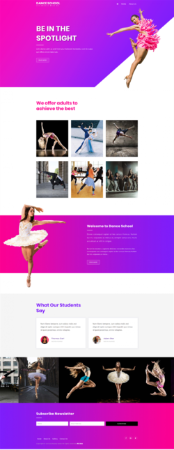 HTML5炫彩舞蹈学院官网网站模板