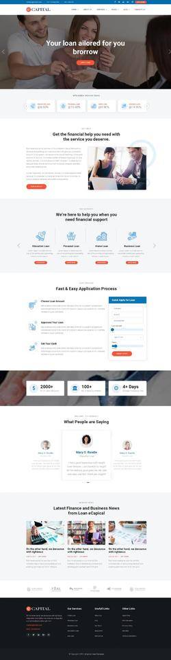 HTML5响应式房贷车贷贷款公司企业网站模板