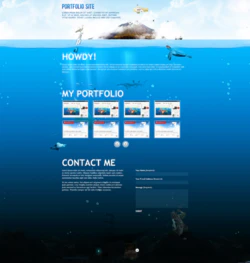 海洋世界专题页面单页html模板