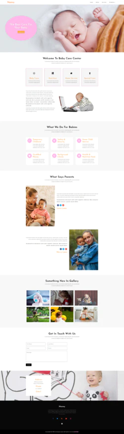 HTML5自适应婴儿护理学习中心网站模板