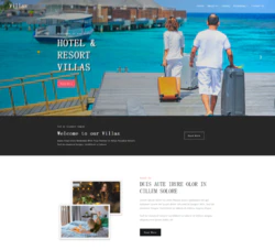 HTML5旅游度假酒店预订平台网站模板