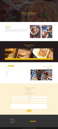 HTML5餐饮店西式甜点面包店网站模板