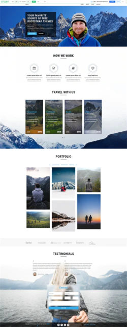 H5滑雪登山企业项目网站模板